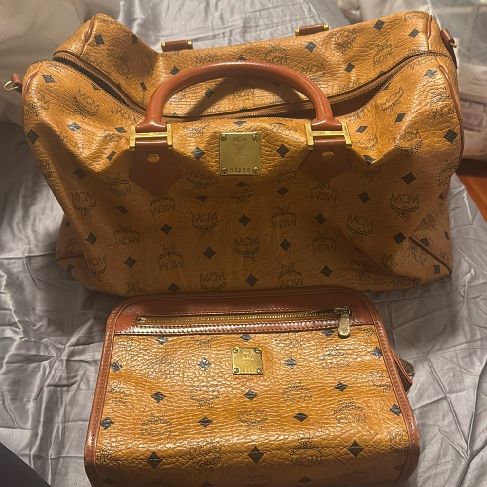MCM small tote with clutch